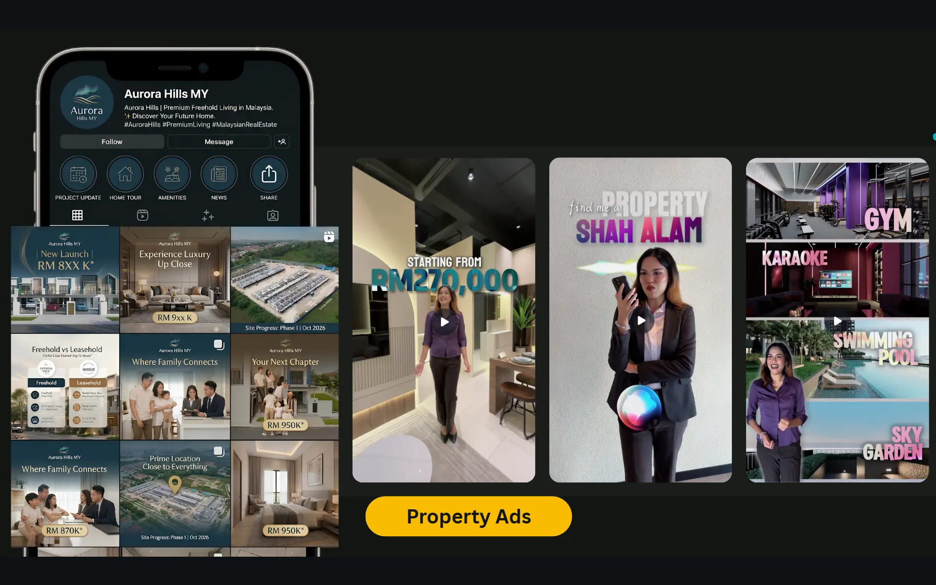 Aurora Hills MY — Property Ads project by HIVE Media